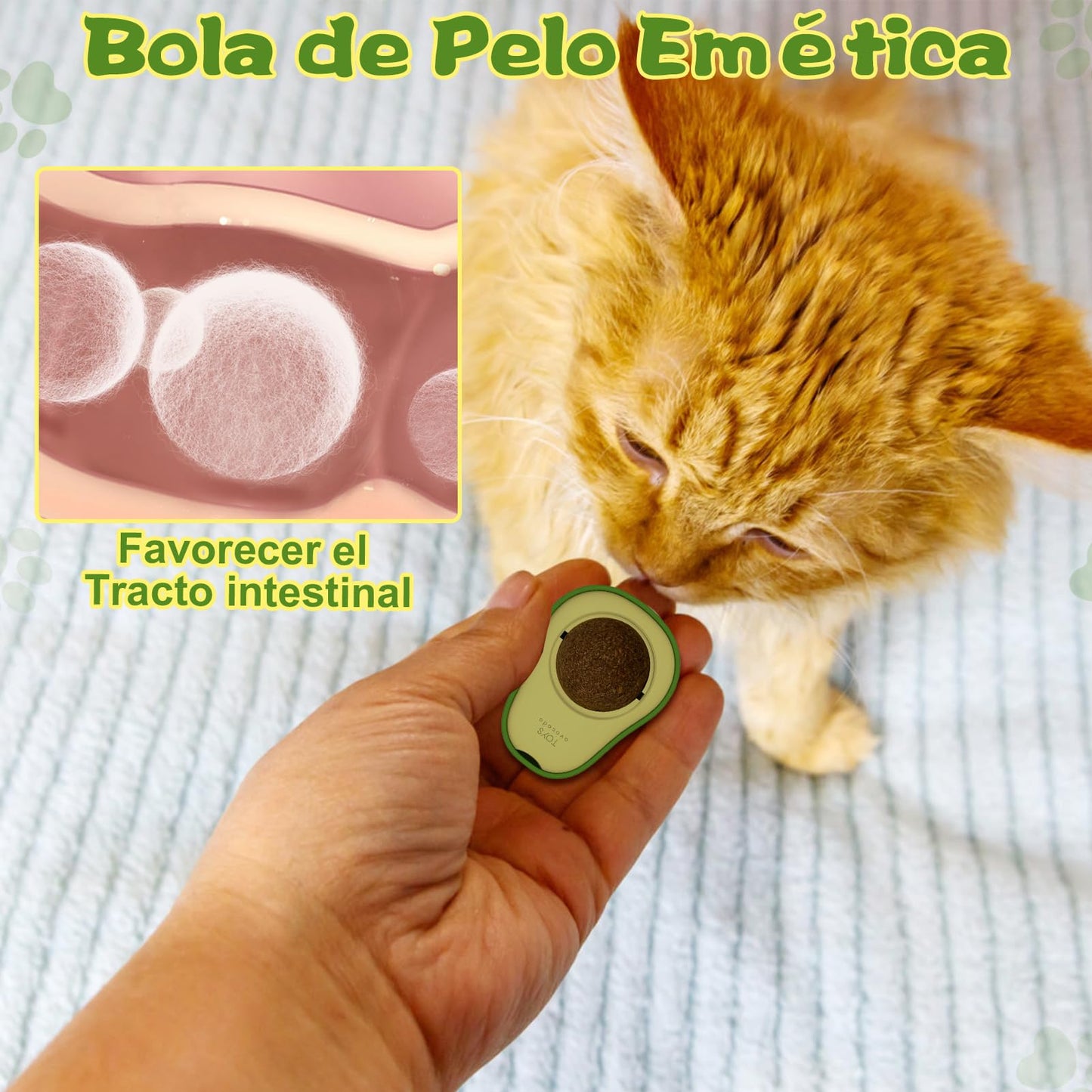 Catnip - Juguete bola hierva gatera interactivo ⚡