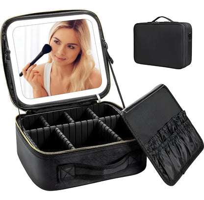 GlowKit - Cosmetiquera con espejo y luz led