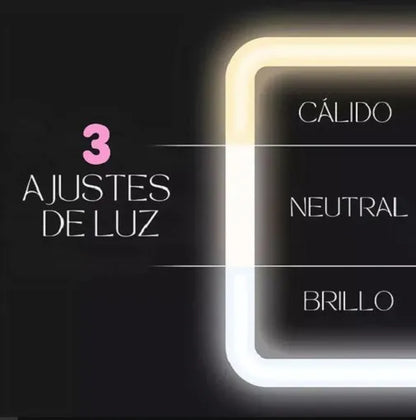 GlowKit - Cosmetiquera con espejo y luz led