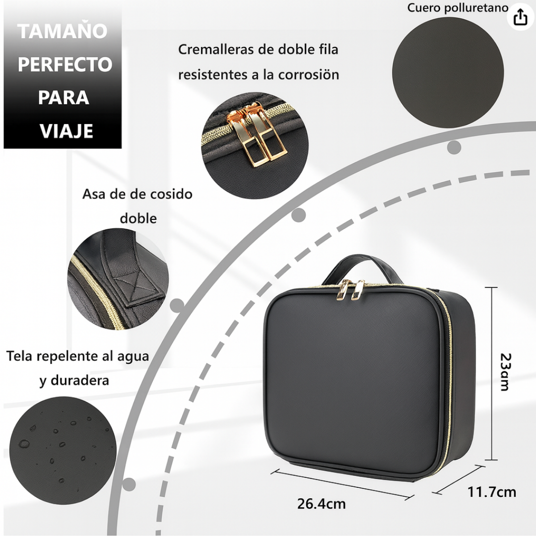 GlowKit - Cosmetiquera con espejo y luz led